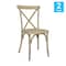 Flash Furniture HERCULES Commercial Light Oak Indoor/Outdoor Wood Look Resin Cross Back Chair, 2PK 2-L-9-M2-LTOAK-GG - alternate 6